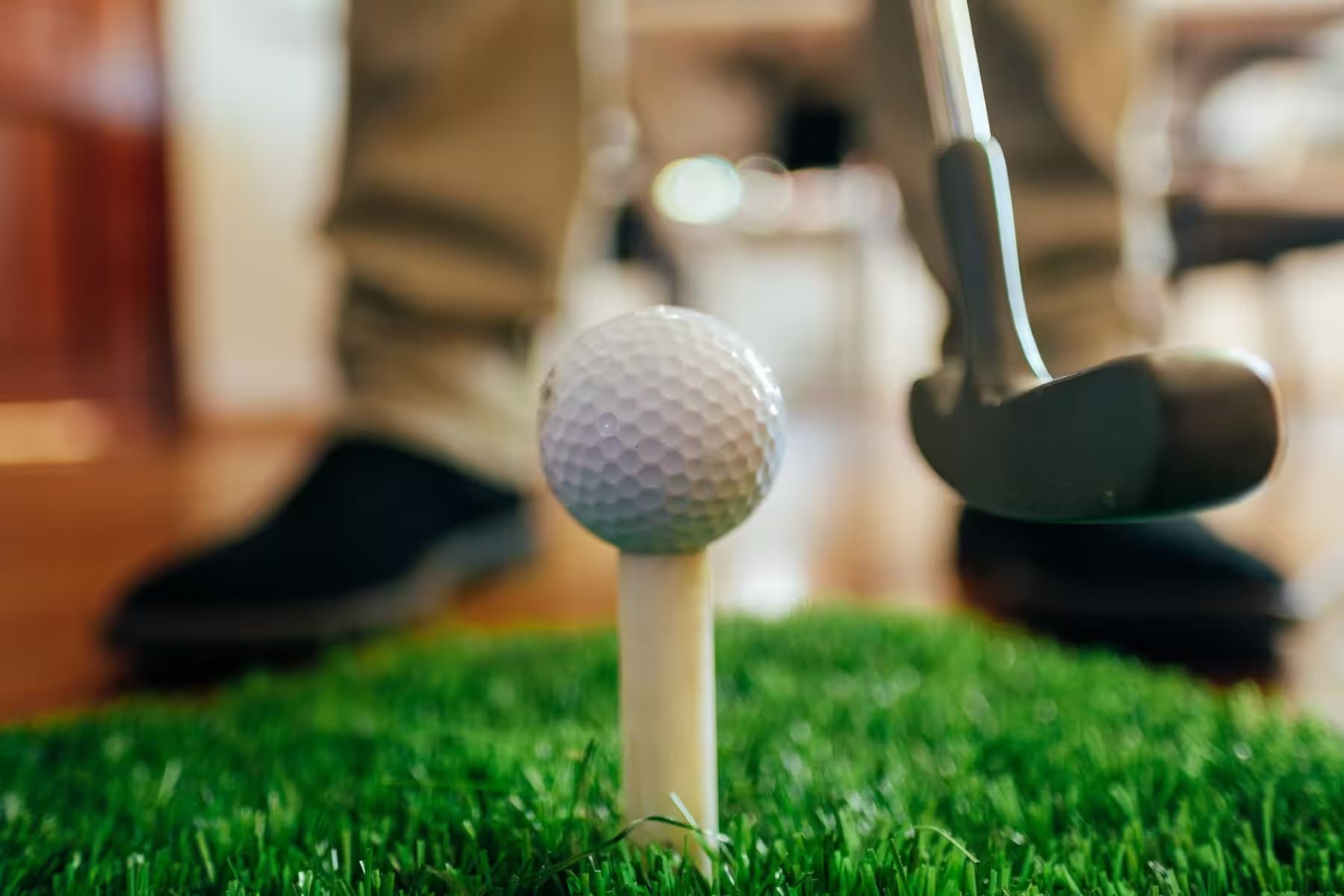 Mini golf team event in an office or hotel