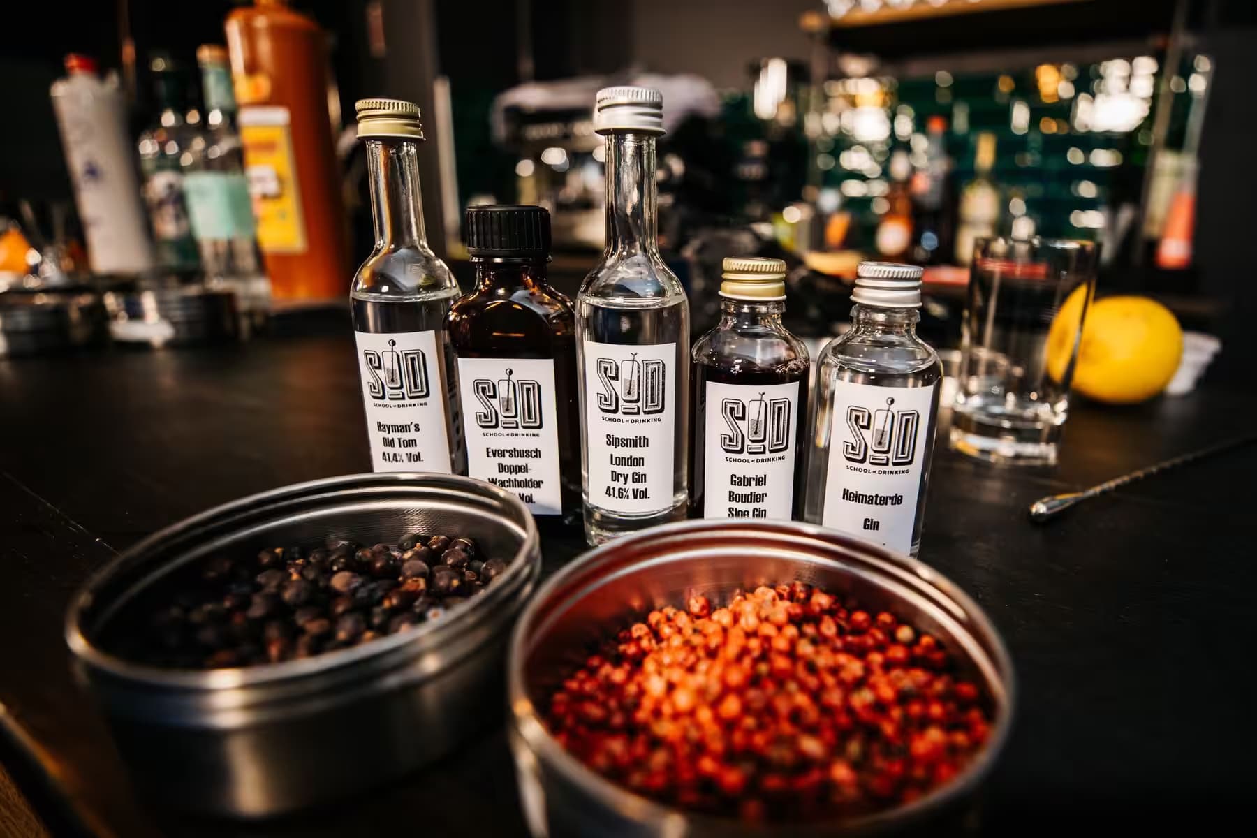 Online gin tasting for a company team event