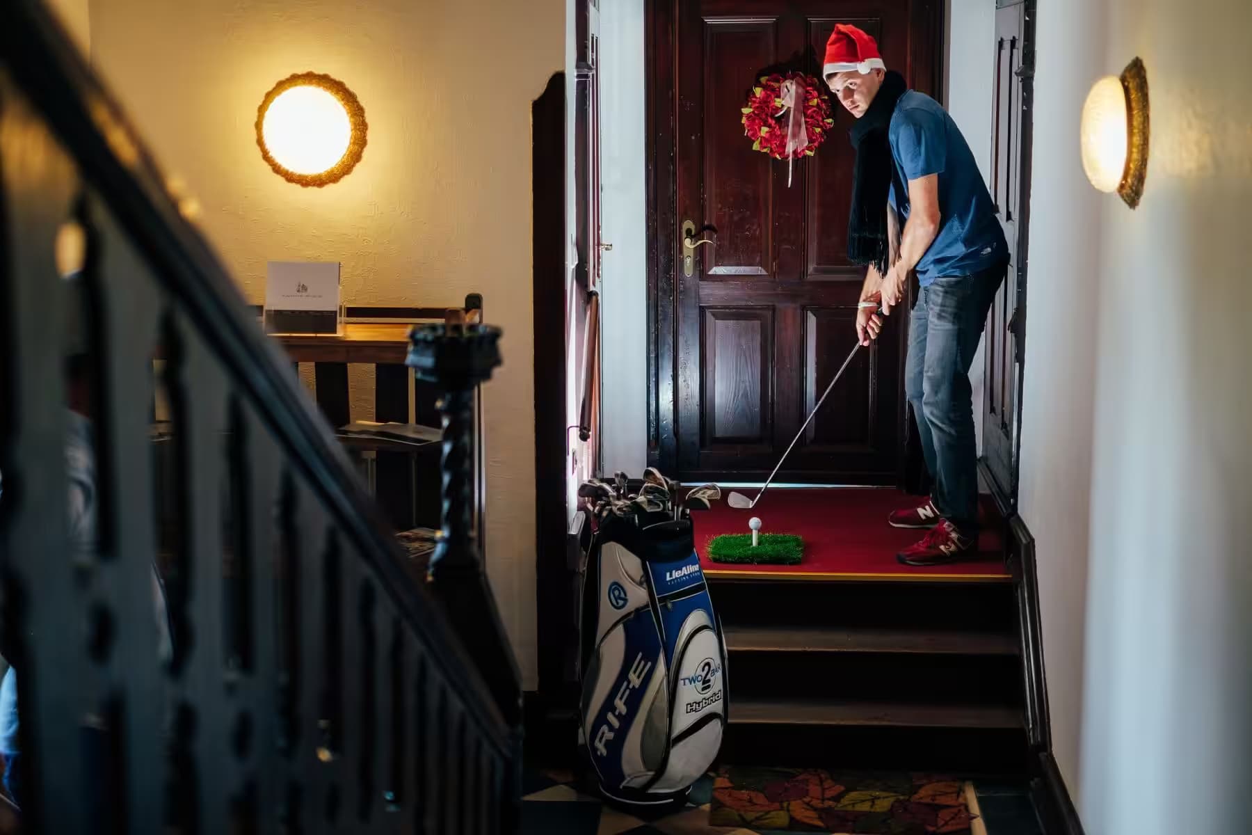 Minigolf tournament at a Christmas party