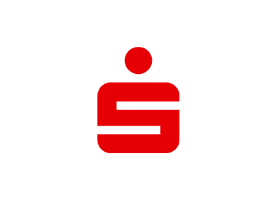 Sparkasse logo with red savings bank symbol