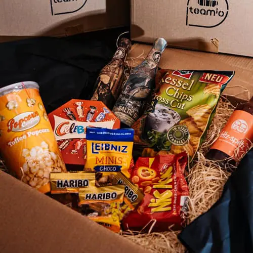 Genussbox zum online Teamevent von teamio