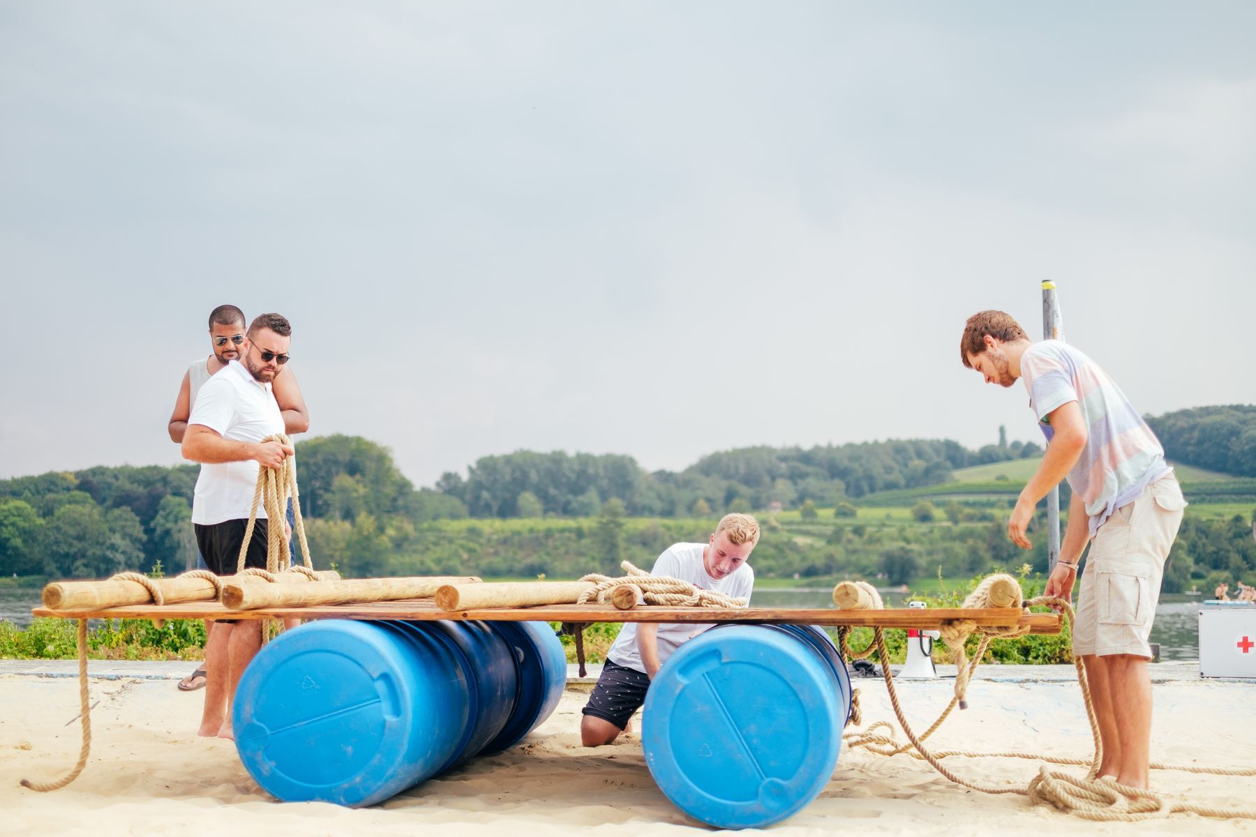 Floß Bau - Teamevent