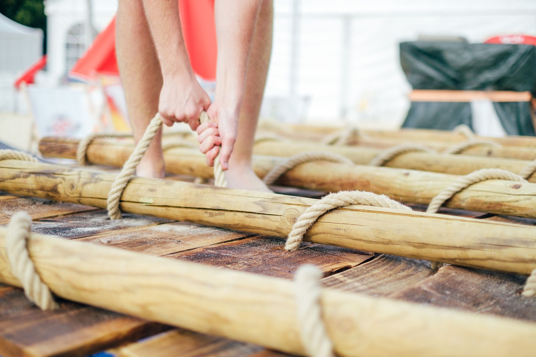 Floß Bau - Teamevent