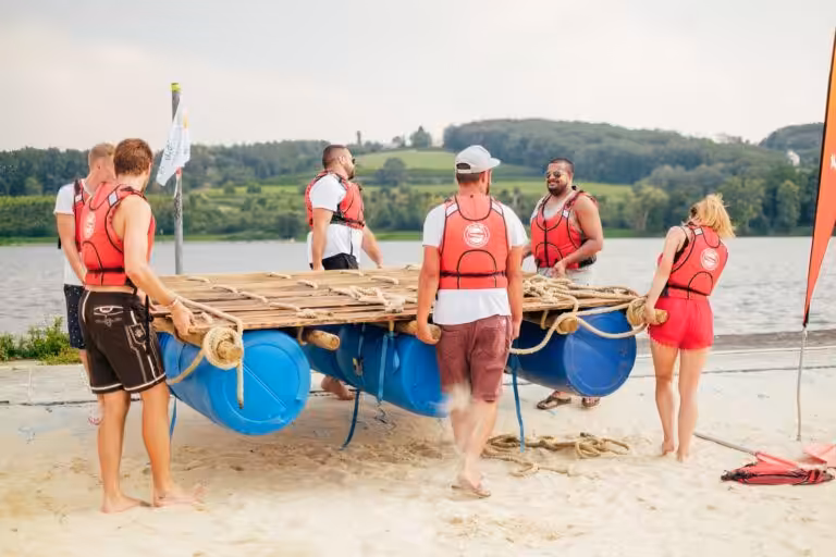 Floß Bau - Teamevent