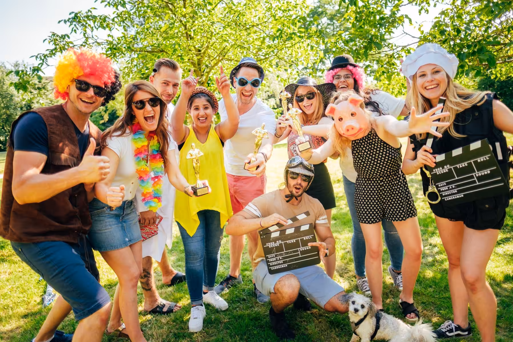 Shooting a short film with colleagues at a team event - short film gala