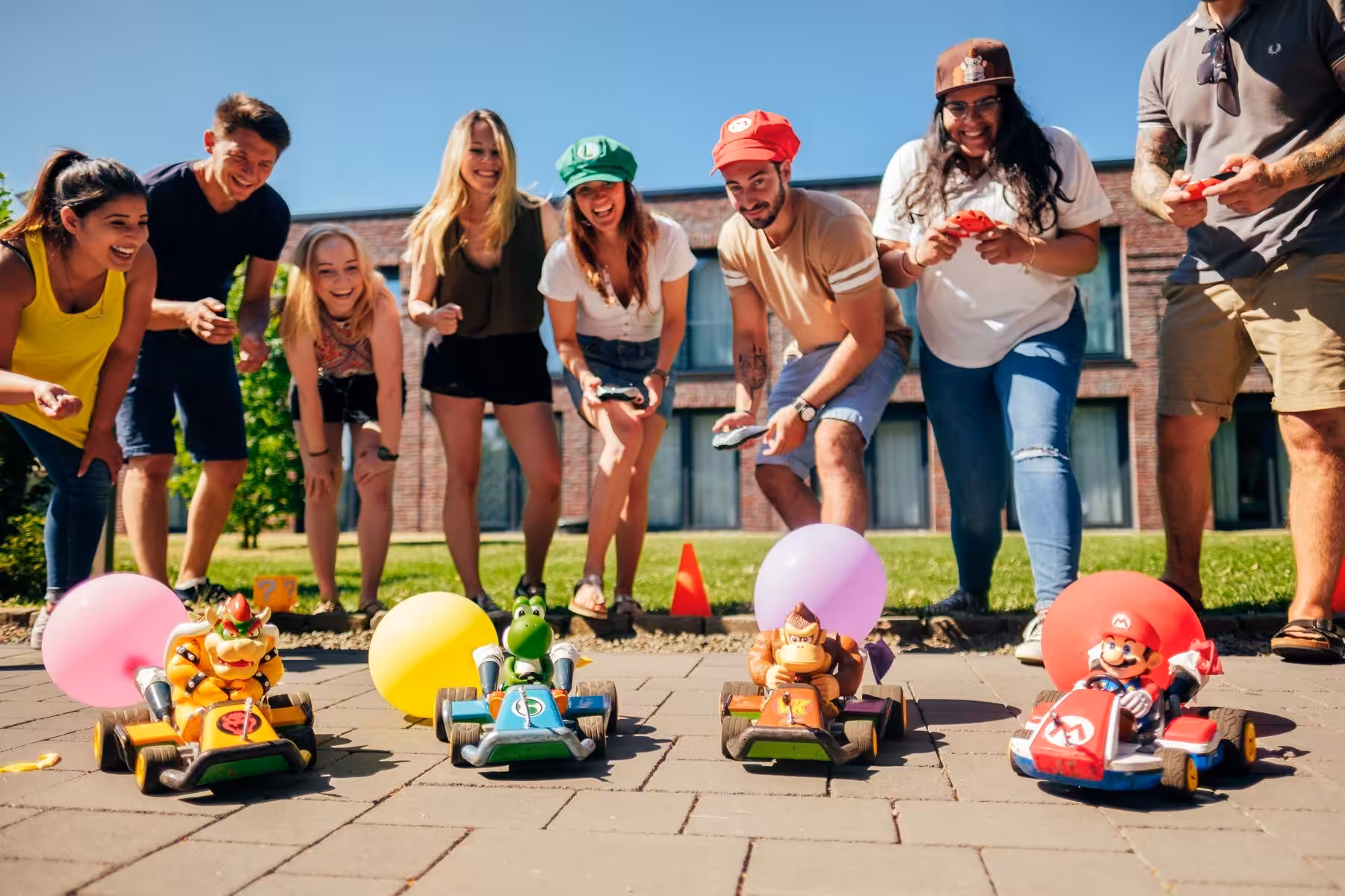 Mario Kart race as a team event for companies