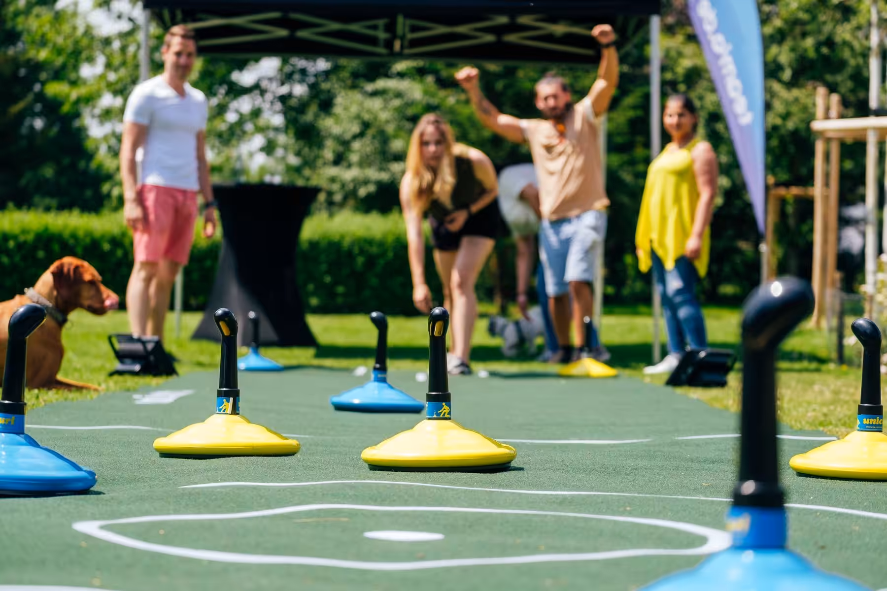 Turf curling team event by teamio