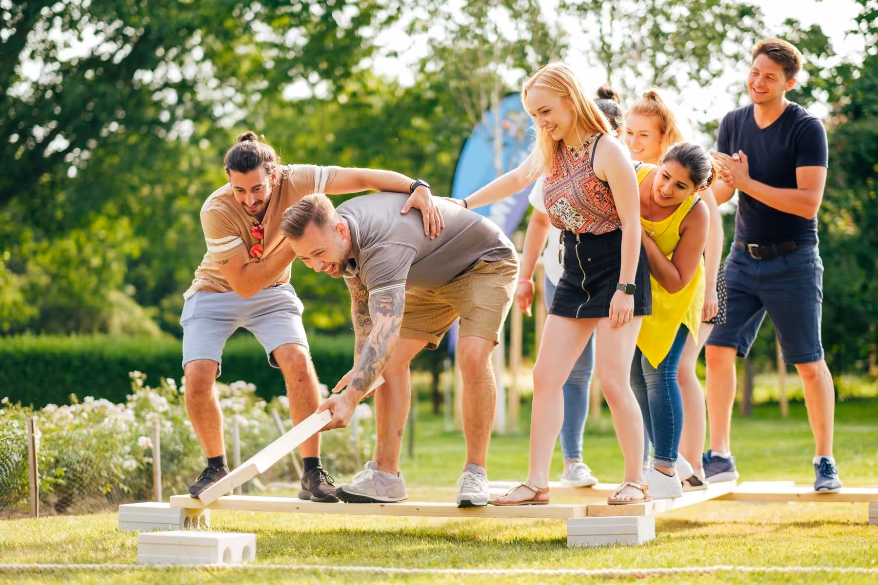 Team event with various challenges & courses