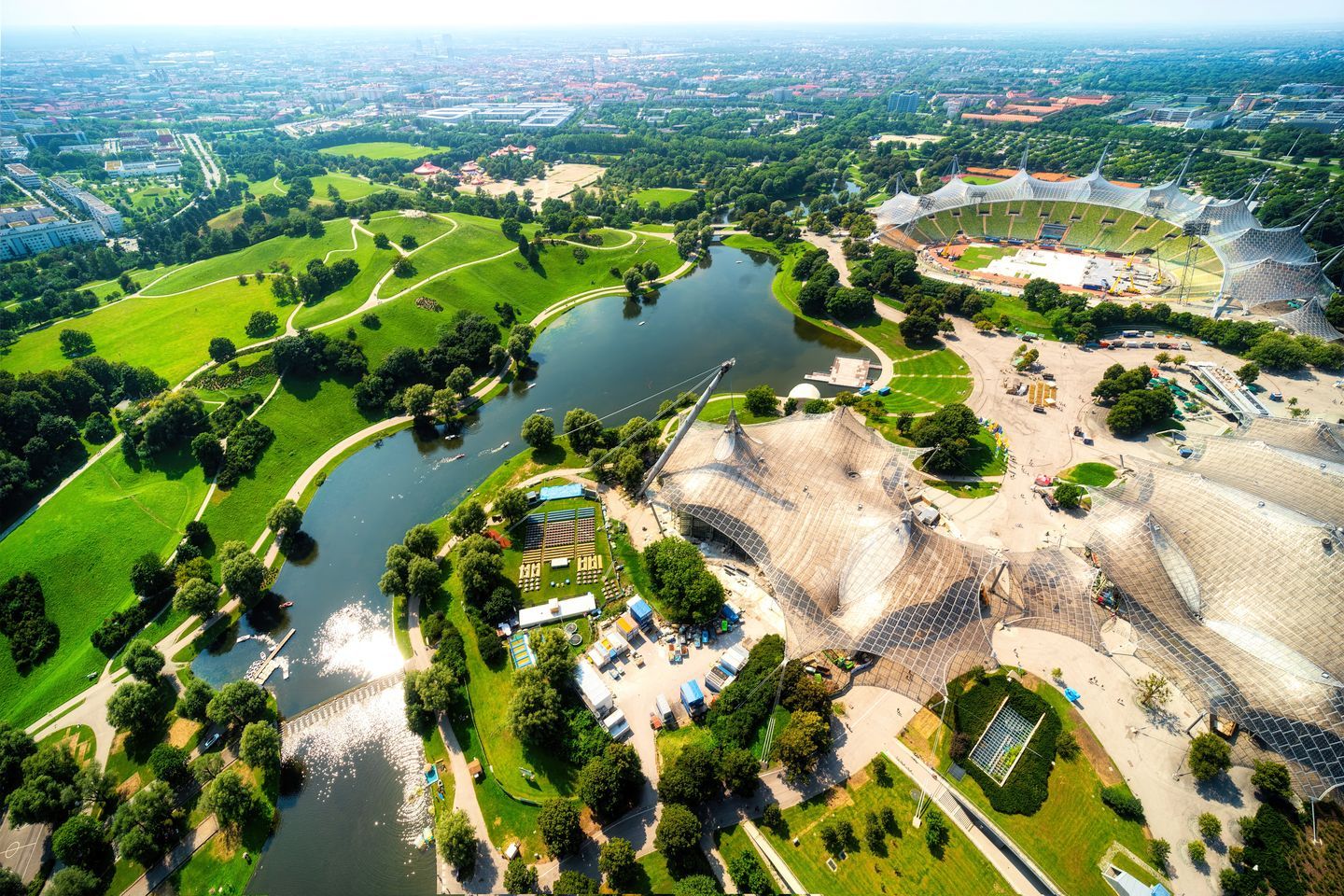 Olympiapark München aus der Luft