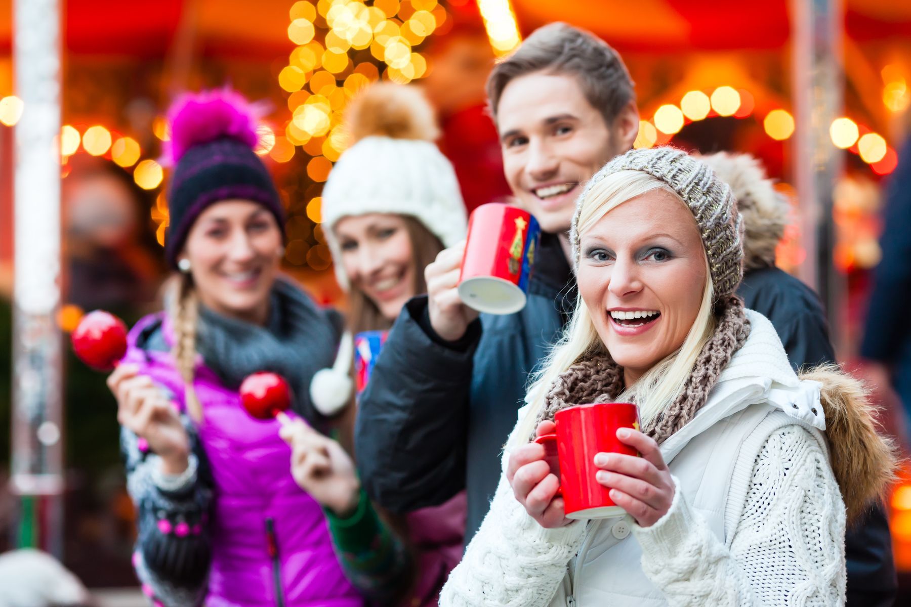 Winterliche Weihnachtsmarkt Rallye als Weihnachtsfeier